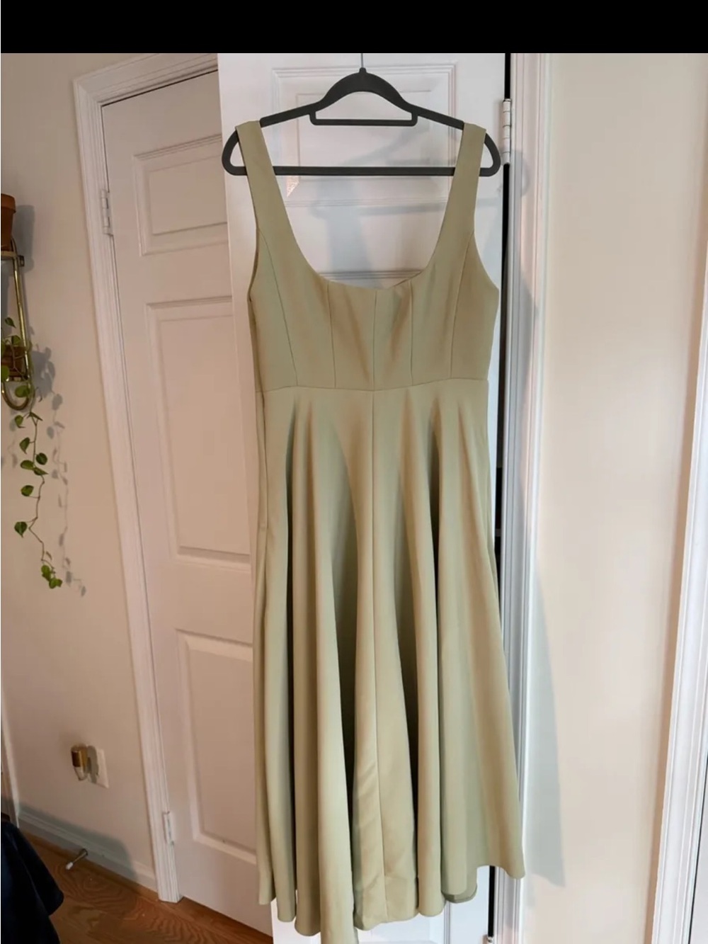 Odd Muse Light Sage Maxi Dress with Square Neck - Picture 4 of 6